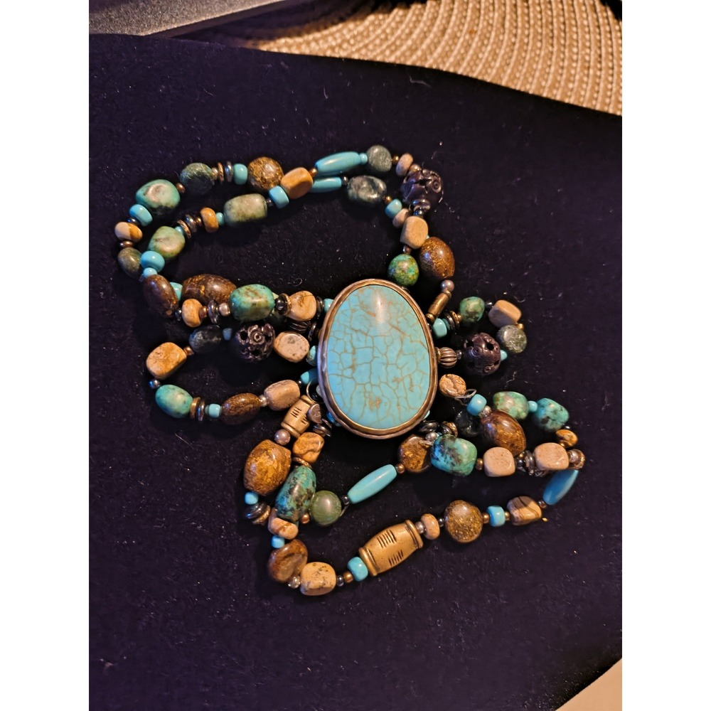 Retired Silpada Multi-stone Multi-strand Stretch Bracelet